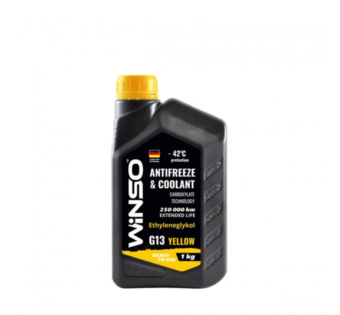 Антифриз Winso Antifreeze & Coolant Yellow G13 -42°C жовтий готовий 1кг, ціна: 117 грн.
