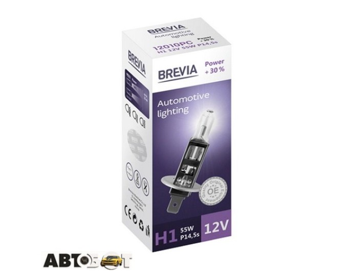 Галогенна лампа BREVIA Power +30% H1 12010PC (1 шт.), ціна: 72 грн.
