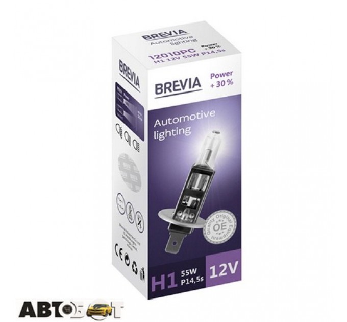 Галогенная лампа BREVIA Power +30% H1 12010PC (1 шт.)