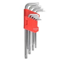 Набор ключей Carlife CR-V matt Г-образных тор-х с отвер-м, T10-50, средние, 9шт