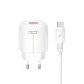 Сетевое зарядное устройство XO L112 QC18W + Type-c кабель белый, цена: 189 грн.