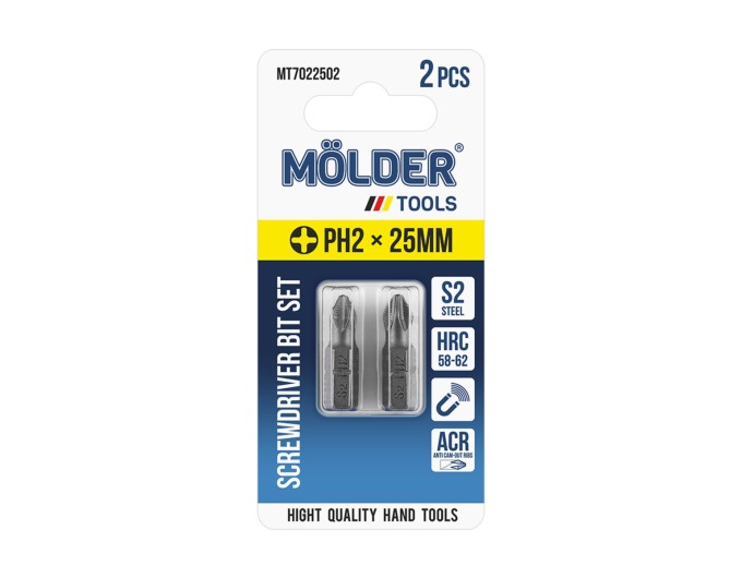Набор бит Molder PH2x50мм 2шт, цена: 39 грн.