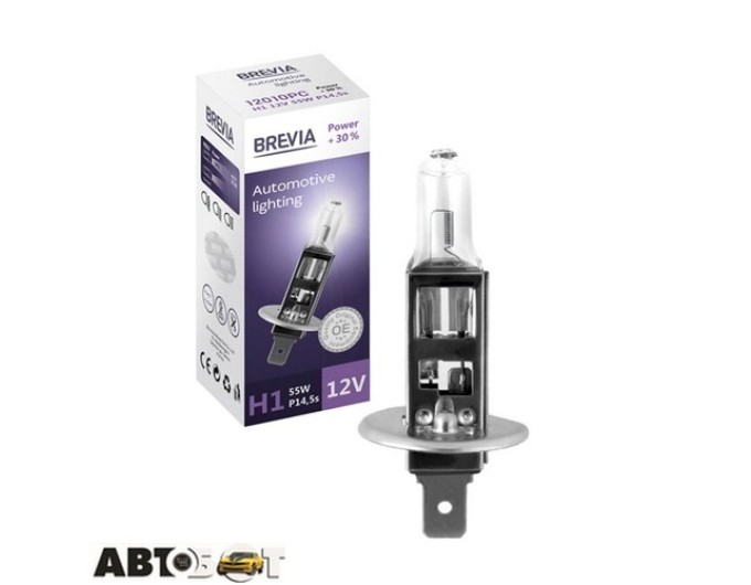 Галогенна лампа BREVIA Power +30% H1 12010PC (1 шт.), ціна: 72 грн.