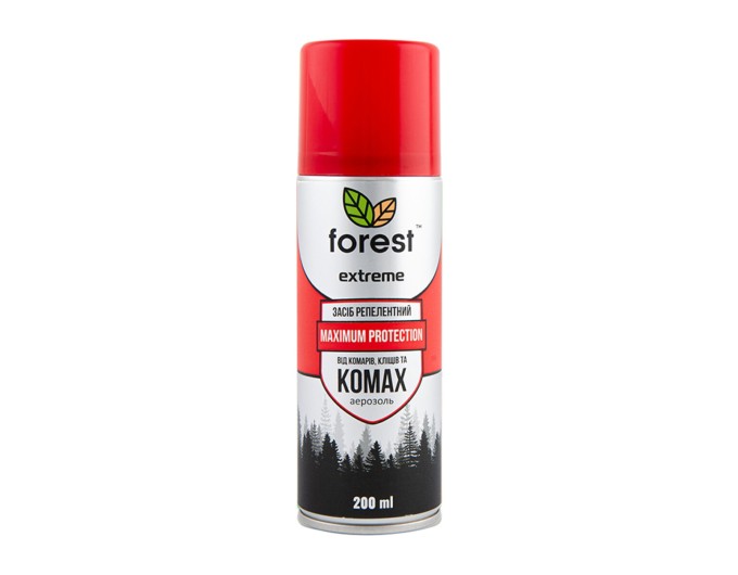 Спрей-репелент Forest Extreme від усіх літаючих та повзаючих комах 200мл аерозоль, ціна: 168 грн.