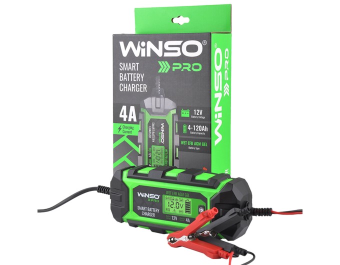Зарядное устройство АКБ Winso Pro 12В 120А·ч 4А с LCD-экраном, цена: 1 336 грн.