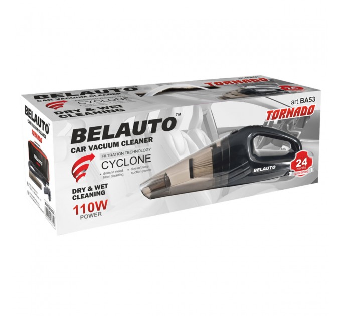 Пилосос автомобільний Белавто Торнадо 110Вт 3.5кПа від прикурювача чорний, ціна: 687 грн.