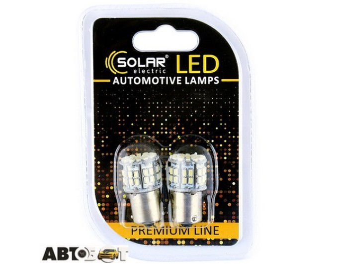 LED лампа SOLAR S25 BA15s 12V 50SMD 3030 white SL1385 (2 шт.), ціна: 183 грн.