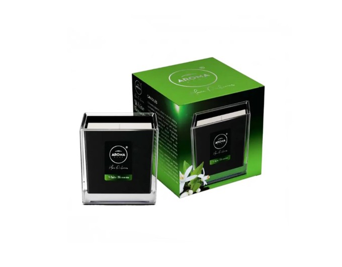Свеча ароматическая Aroma Home Black Series Candles -White Blossom 155г, цена: 440 грн.