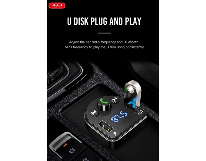 FM-трансмиттер XO BCC01 Bluetooth+FM+MP3 черный, цена: 399 грн.