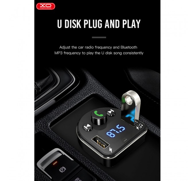 FM-трансмітер XO BCC01 Bluetooth+FM+MP3 чорний, ціна: 369 грн.