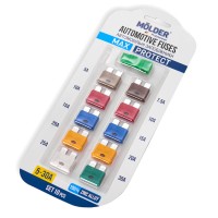 Набір запобіжників Molder "стандарт" (5А,7,5А,10А,15А,20А,25А,30А), 10шт