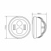 Фара светодиодная Brevia 60W (4x5W ETI+DRL), 4800Lm/2160Lm, 6000K, 177x70мм 1шт, цена: 1 221 грн.