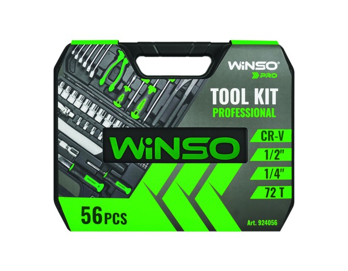 Професійний набір інструментів в кейсі Winso Pro 1/2", 1/4" 72Т, CR-V, 56од., ціна: 2 979 грн.