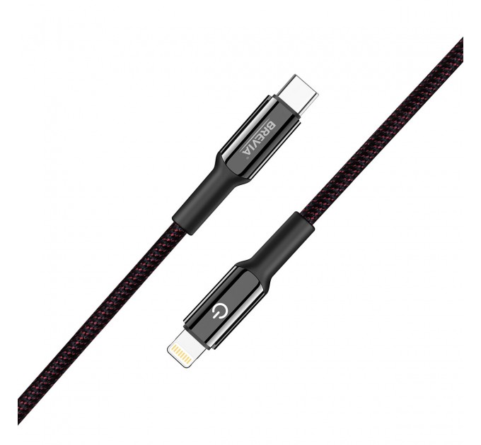 Кабель Brevia Type-C to Lightning 30W 1,2м, черный box, цена: 338 грн.