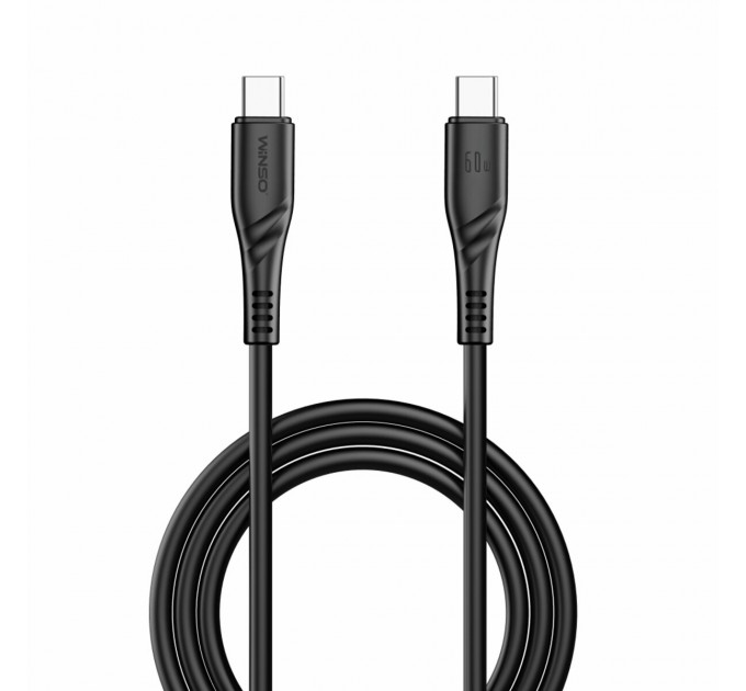 Кабель Winso Pro Type-C to Type-C 60W PVC 1м черный, цена: 89 грн.