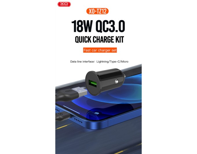 Автомобильное зарядное устройство XO CC35 QC3.0 18W черный, цена: 149 грн.