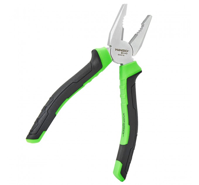 Плоскогубці Winso Pro комбіновані Cr-V 180мм, двокомпонентна ручка, ціна: 235 грн.