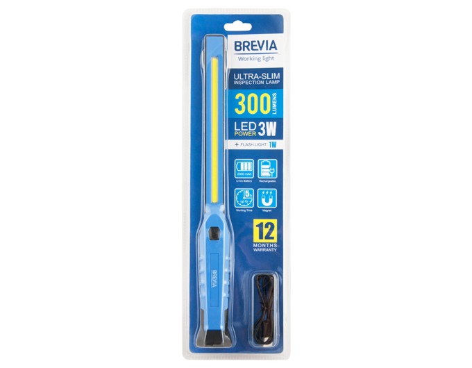 Фонарь инспекционный Brevia LED 3W COB+1W LED 300lm, 2000mAh, цена: 869 грн.