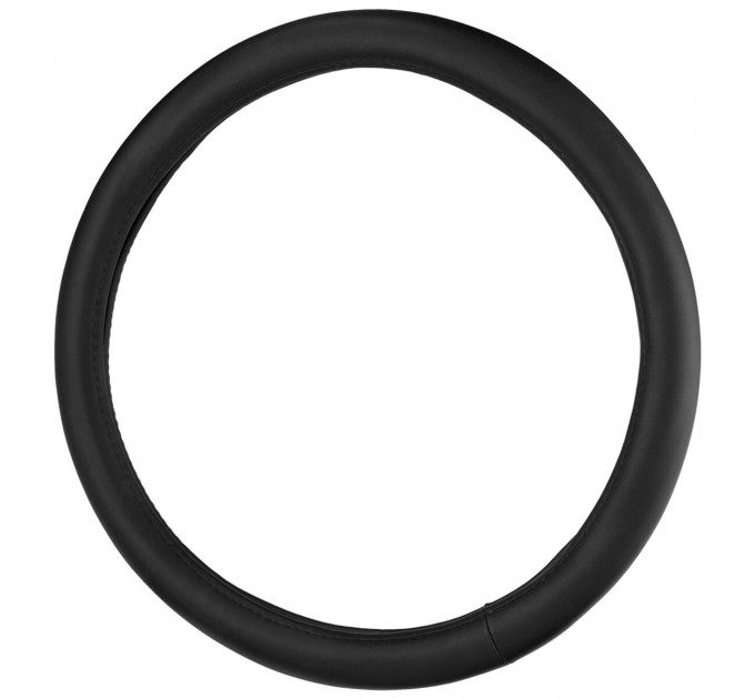 Чохол на кермо Carlife 37-39см, шкіра, чорний, біла гума, один шов, ціна: 572 грн.