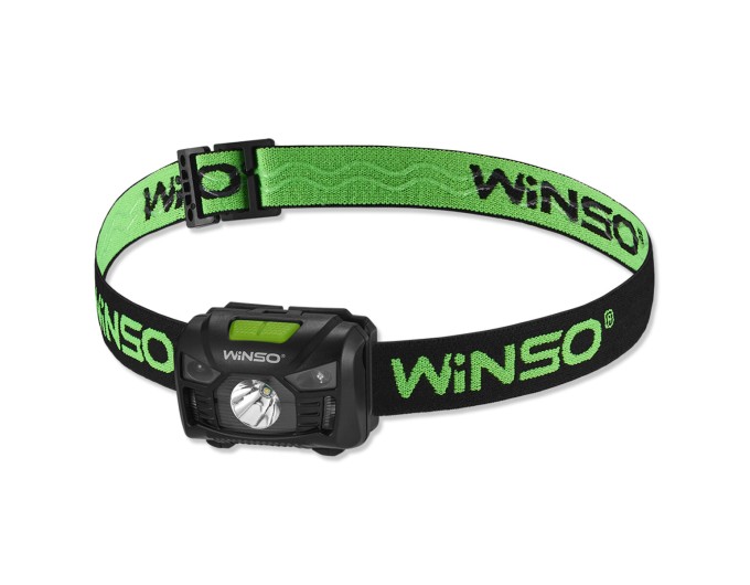 Фонарь налобный Winso 100Lm, 3W LED, 3xAAA, с сенсором белый/красный, цена: 304 грн.