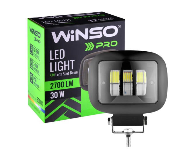 Фара світлодіодна Winso Pro 10-30V, 30W (3x10W), 2700Lm, CSP1860DE 1шт, ціна: 540 грн.