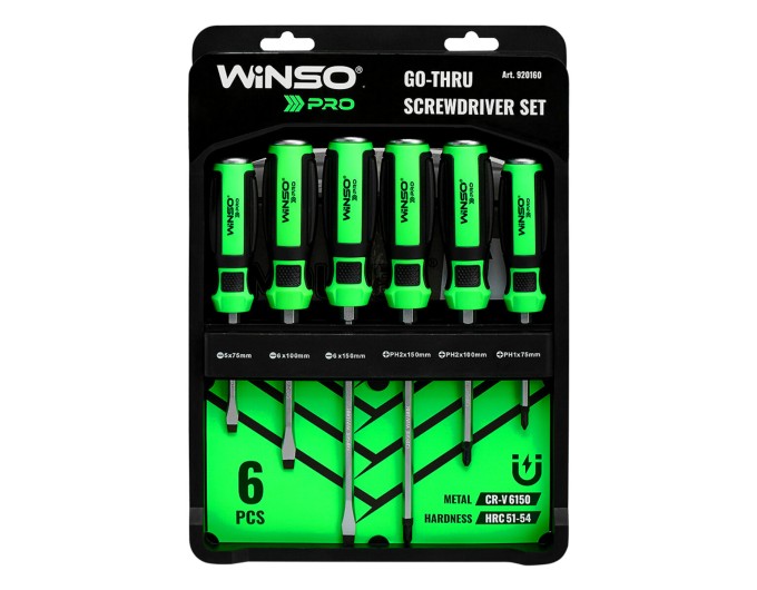 Набор отверток Winso Pro ударные (Go-Thru) с шестигранной опорой 6шт, цена: 768 грн.