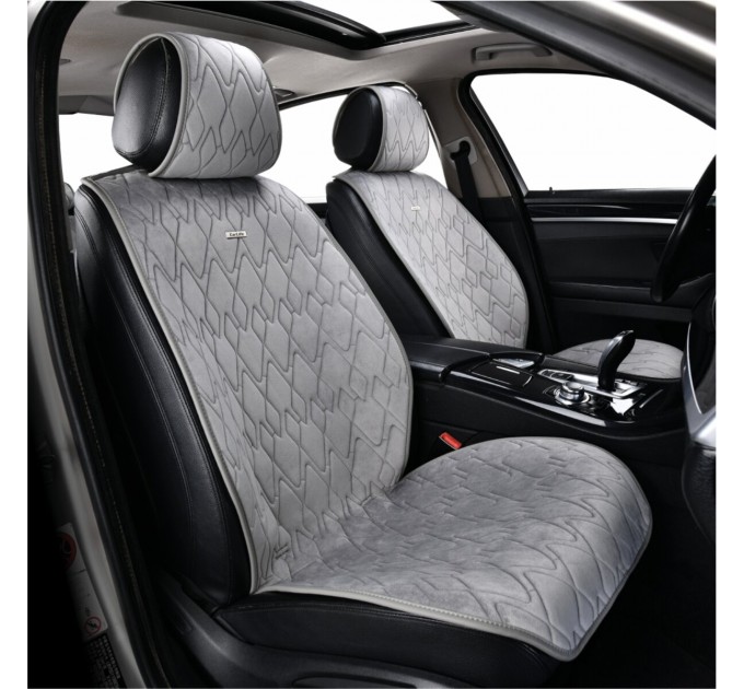 Преміум накидки для передніх сидінь CarLife Racer, grey 2шт, ціна: 2 247 грн.