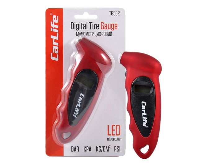 Манометр цифровой Carlife 7bar, LED подсветка TG562, цена: 333 грн.