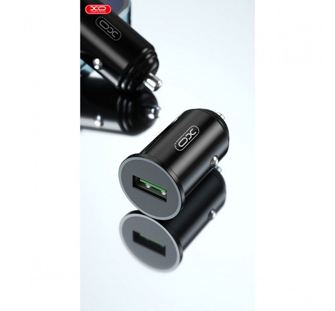 Автомобильное зарядное устройство XO TZ12 QC3.0 18W + Type-c кабель черный, цена: 169 грн.