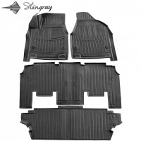 Chrysler Pacifica II (RU) (2016-...) (7 seats) комплект 3D ковриков с 4 штук (Stingray)
