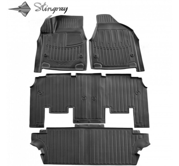 Chrysler Pacifica II (RU) (2016-...) (7 seats) комплект 3D ковриков с 4 штук (Stingray), цена: 2 600 грн.