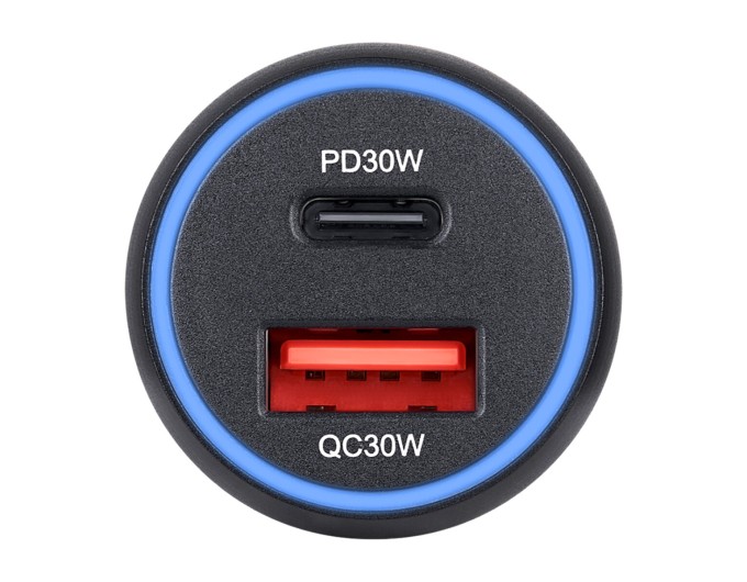 Автомобильное зарядное устройство для Brevia ePower Dual PowerMax Metal LED 60W 1xUSB-C+1xUSB-A, цена: 493 грн.