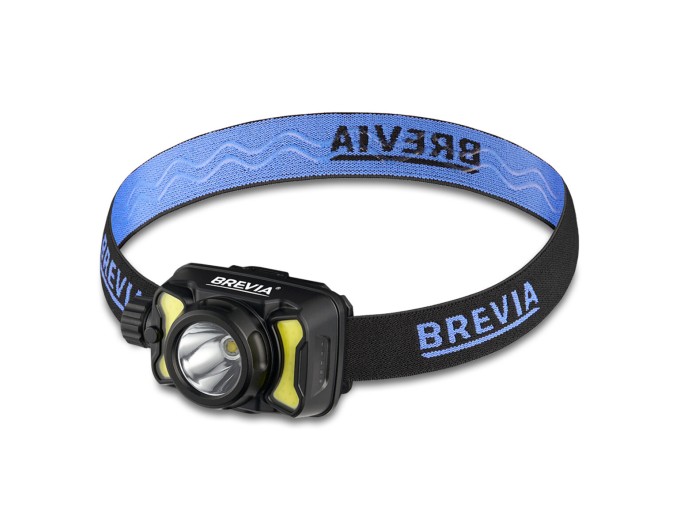 Фонарь налобный Brevia 600Lm, 3W CREE XPG+COB, 1200mAh/3xAAA, белый/красный, цена: 899 грн.