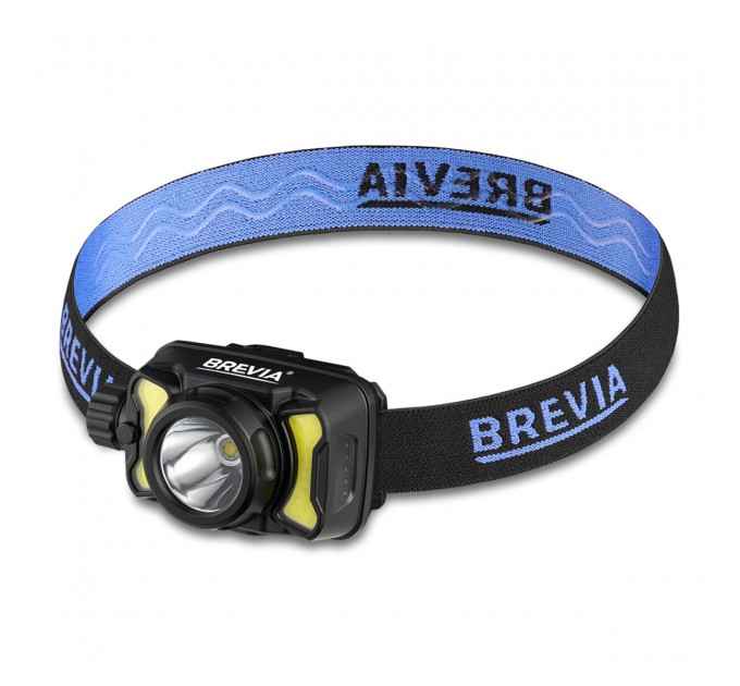 Фонарь налобный Brevia 600Lm, 3W CREE XPG+COB, 1200mAh/3xAAA, белый/красный, цена: 899 грн.