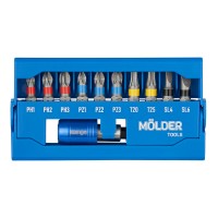 Набор бит Molder с держателем магнитным 50мм 11шт (цветная маркировка)