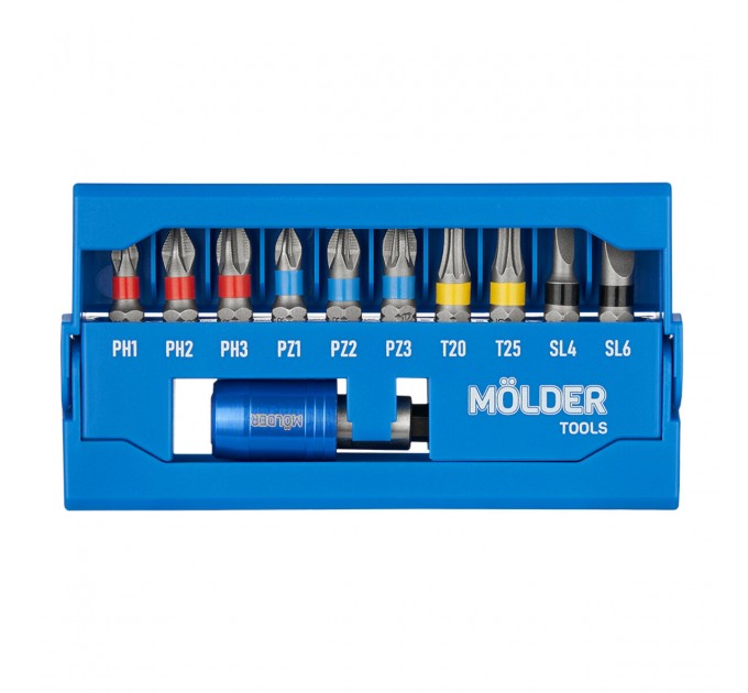 Набор бит Molder с держателем магнитным 50мм 11шт (цветная маркировка), цена: 241 грн.