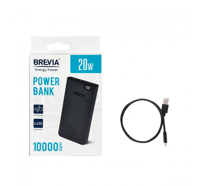 Универсальная мобильная батарея Brevia 10000mAh 20W Li-Pol, LCD, цена: 565 грн.