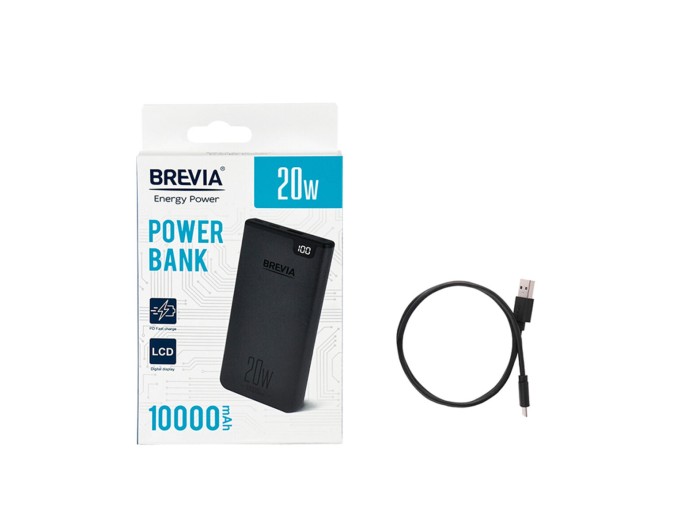 Повербанк (Power Bank) Brevia 10000mAh 20W Li-Pol, LCD черный, цена: 539 грн.