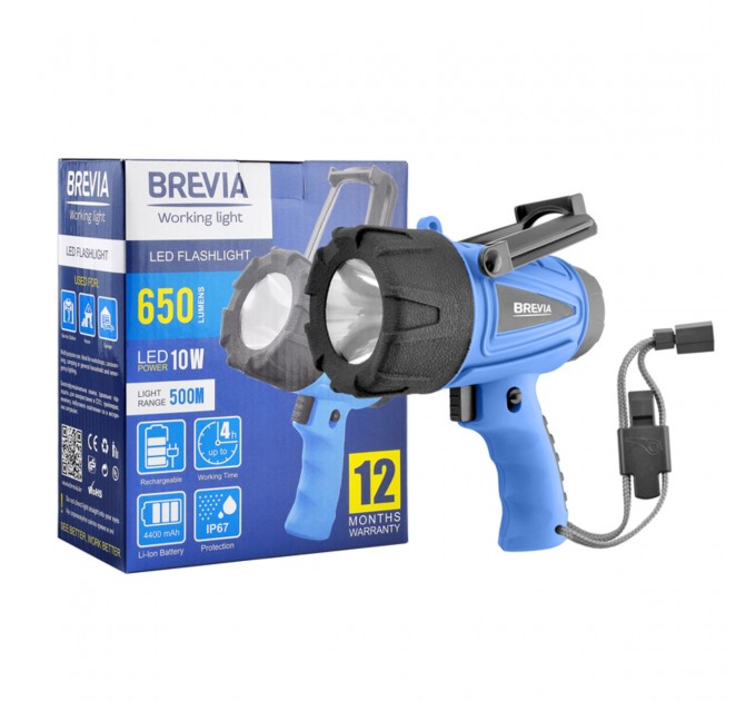 Фонарь инспекционный Brevia LED 500М 10W LED 650lm 4400mAh, microUSB, цена: 939 грн.