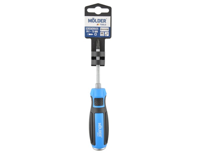 Отвертка Molder крестовая, ударная с шестигранной опорой PH1x75mm, цена: 96 грн.