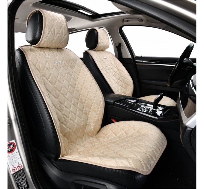 Преміум накидки для передніх сидінь CarLife Nitro, biege 2шт, ціна: 2 331 грн.