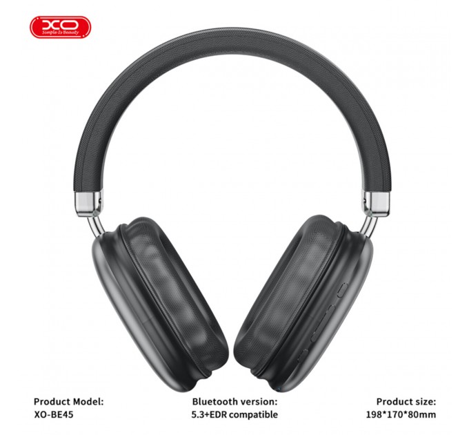 Беспроводные наушники XO BE45 Beiguo черные, цена: 539 грн.