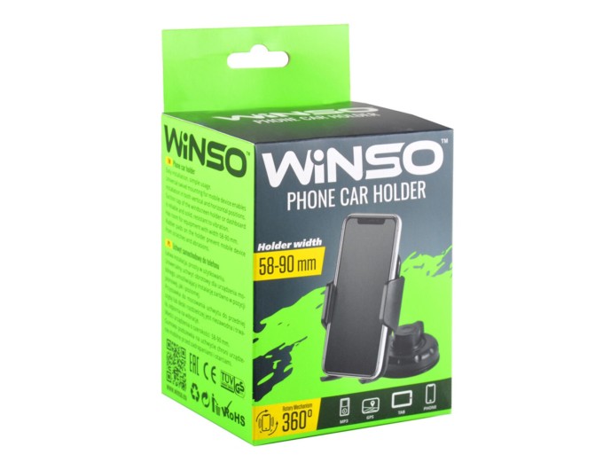 Держатель мобильного телефона Winso механизм 360°, 58-90мм, цена: 219 грн.