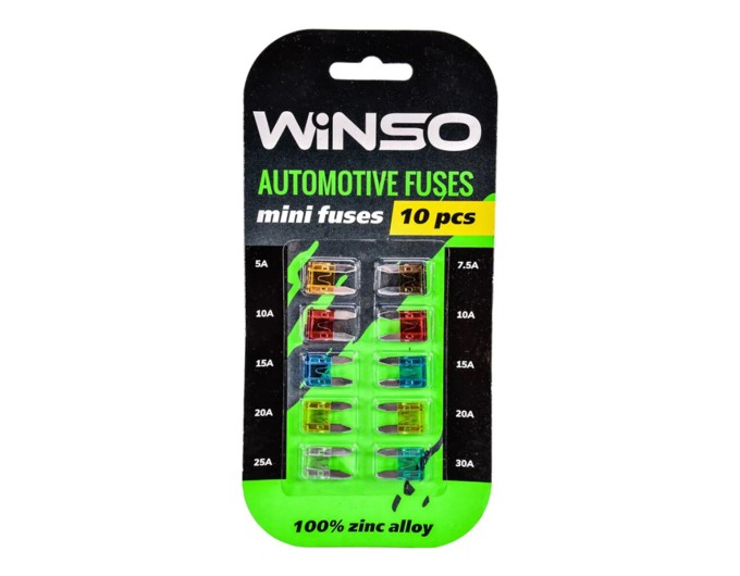 Набір запобіжників Winso Mini Low Profile низькопрофільні, 10шт, ціна: 32 грн.