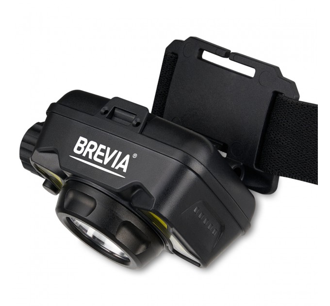 Фонарь налобный Brevia 600Lm, 3W CREE XPG+COB, 1200mAh/3xAAA, белый/красный, цена: 899 грн.