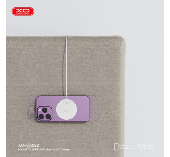 Беспроводное зарядное устройство для XO CX022 Magnetic Wireless Charger Type-C белый, цена: 369 грн.