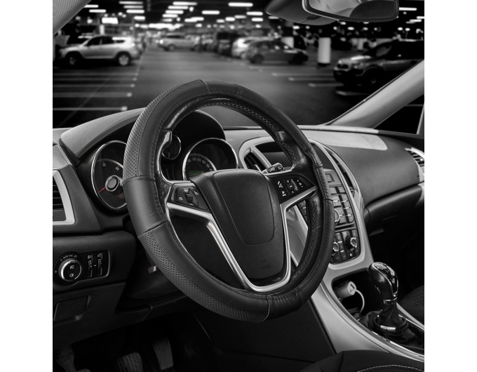 Чехол на руль Carlife 39-41см, кожа, черный SW244L, цена: 468 грн.