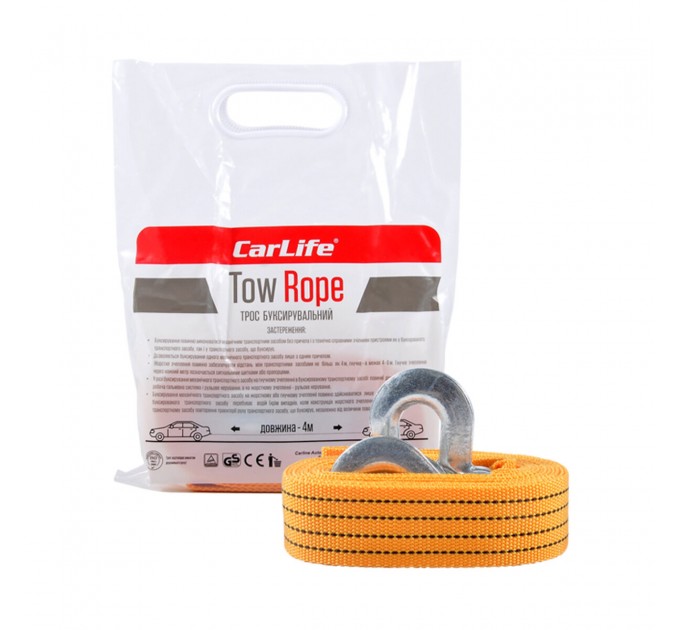 Буксирувальний трос Carlife 2,5т, 4м TR703/P, ціна: 192 грн.
