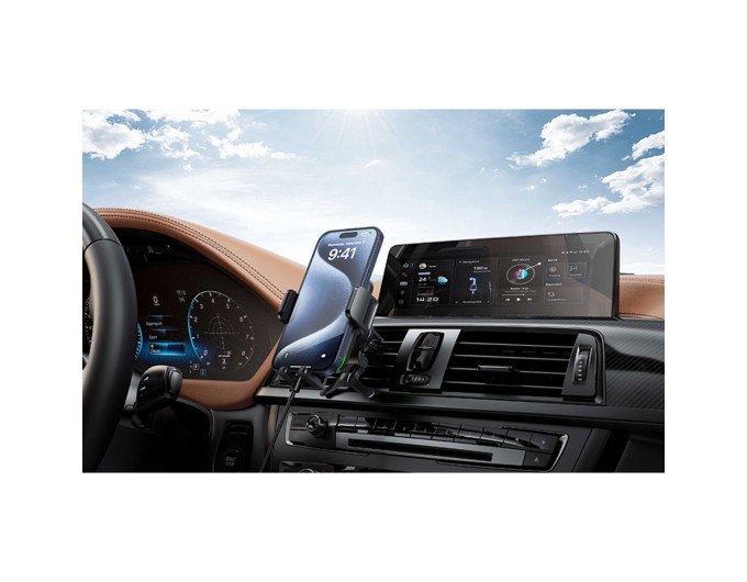 Тримач телефону автомобільний XO з бездротовою зарядкою WX041 Dual Arm Air Outlet 15W Wireless чорний, ціна: 599 грн.
