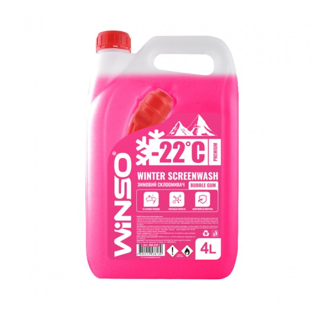 Омыватель стекла Winso Winter Screenwash Bubble gum -22°С зимний Bubble gum готовый 4л, цена: 252 грн.